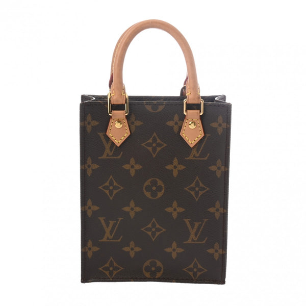 LOUIS VUITTON ルイヴィトン モノグラム プティット サックプラ 旧型 2WAY ブラウン M69442 レディース モノグラムキャンバス ハンドバッグ ABランク 中古 銀蔵