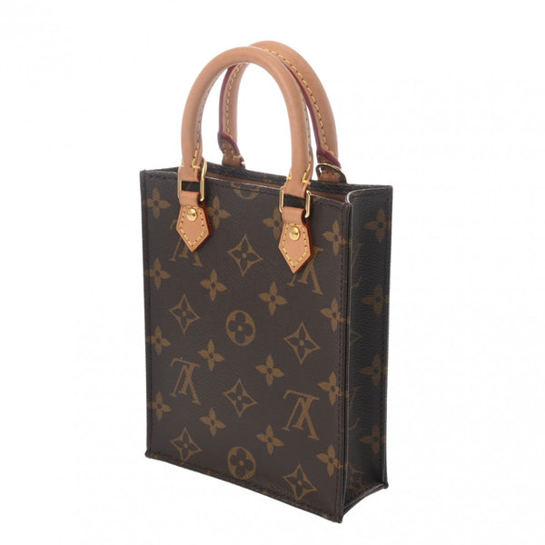 LOUIS VUITTON ルイヴィトン モノグラム プティット サックプラ 旧型 2WAY ブラウン M69442 レディース モノグラムキャンバス ハンドバッグ ABランク 中古 銀蔵