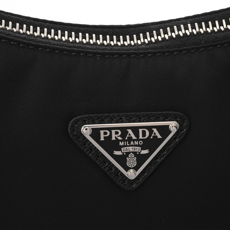 PRADA プラダ Re-Edition 2005 Re-Nylon  ブラック レディース ナイロン レザー ショルダーバッグ Aランク 中古 銀蔵