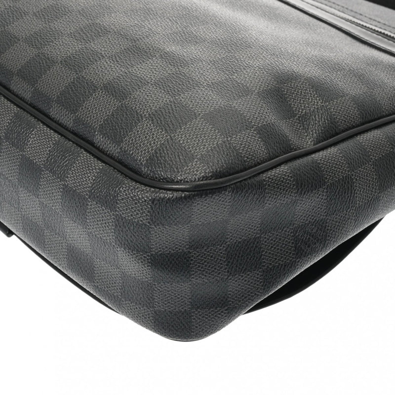 LOUIS VUITTON ルイヴィトン ダミエグラフィット レンツォ 黒/グレー N51213 メンズ ダミエグラフィットキャンバス ショルダーバッグ Bランク 中古 銀蔵