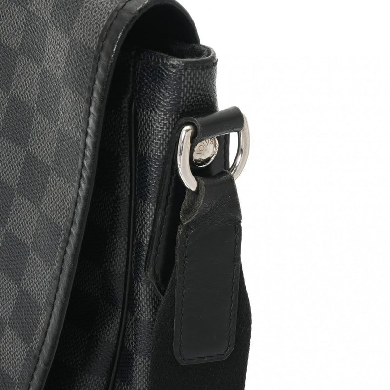 LOUIS VUITTON ルイヴィトン ダミエグラフィット レンツォ 黒/グレー N51213 メンズ ダミエグラフィットキャンバス ショルダーバッグ Bランク 中古 銀蔵