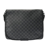 LOUIS VUITTON ルイヴィトン ダミエグラフィット レンツォ 黒/グレー N51213 メンズ ダミエグラフィットキャンバス ショルダーバッグ Bランク 中古 銀蔵