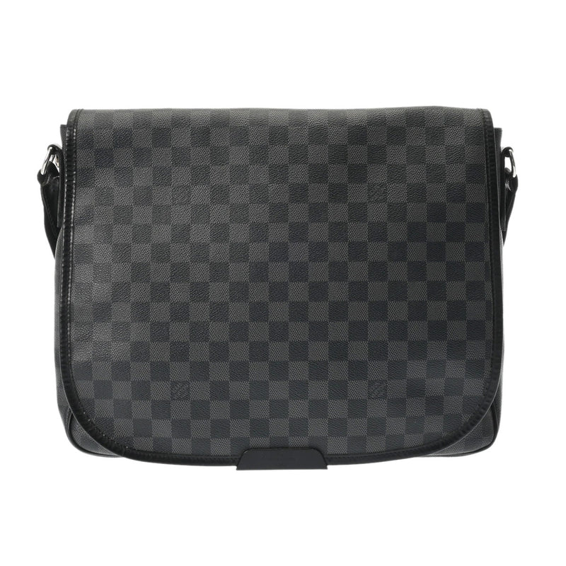 LOUIS VUITTON ルイヴィトン ダミエグラフィット レンツォ 黒/グレー N51213 メンズ ダミエグラフィットキャンバス ショルダーバッグ Bランク 中古 銀蔵