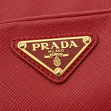 PRADA プラダ ロゴ金具 サフィアーノ レッド BT1010 レディース サフィアーノ ショルダーバッグ Bランク 中古 銀蔵