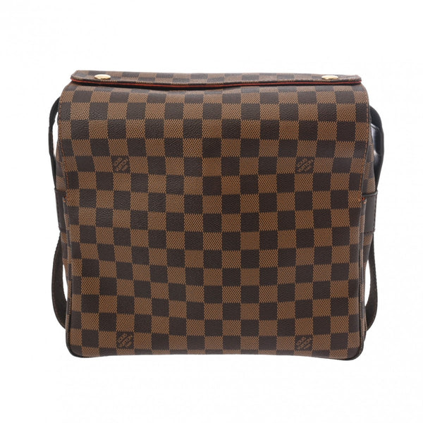 LOUIS VUITTON ルイヴィトン ダミエ ナヴィグリオ ブラウン/朱色 N45255 ユニセックス ダミエキャンバス ショルダーバッグ ABランク 中古 銀蔵