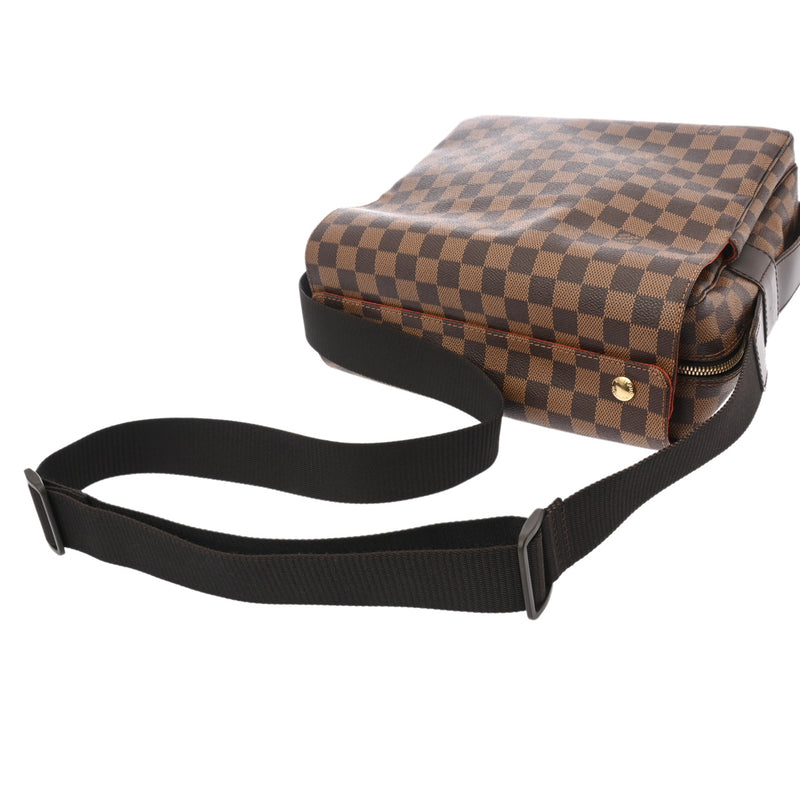 LOUIS VUITTON ルイヴィトン ダミエ ナヴィグリオ ブラウン/朱色 N45255 ユニセックス ダミエキャンバス ショルダーバッグ ABランク 中古 銀蔵