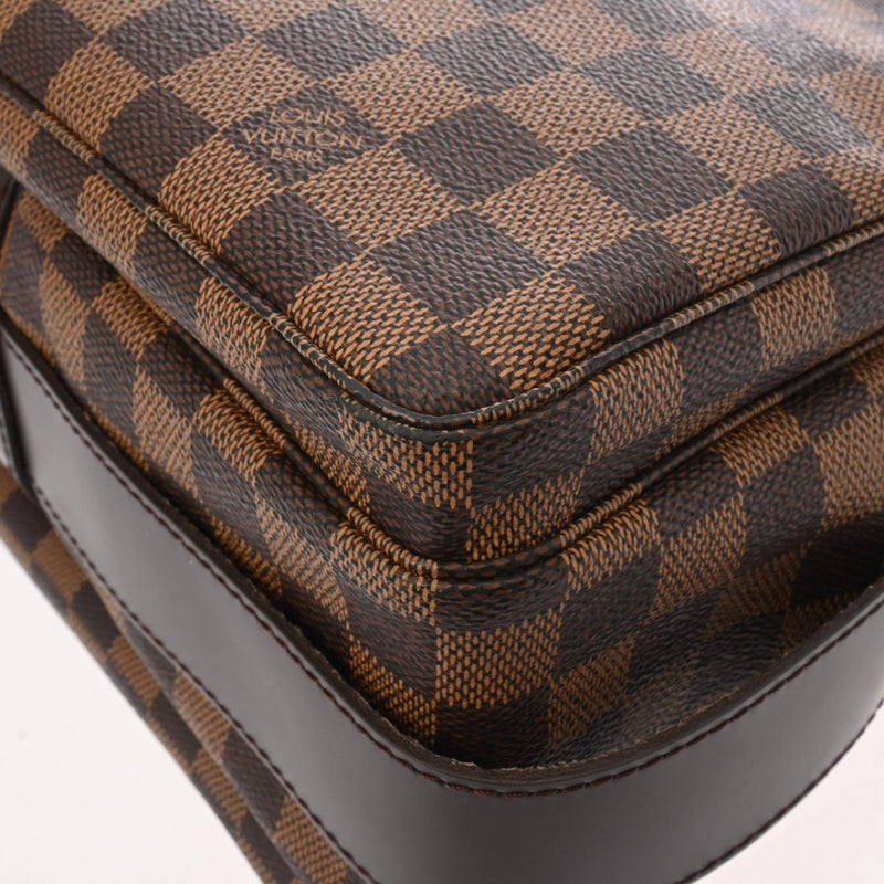 LOUIS VUITTON ルイヴィトン ダミエ ナヴィグリオ ブラウン/朱色 N45255 ユニセックス ダミエキャンバス ショルダーバッグ ABランク 中古 銀蔵