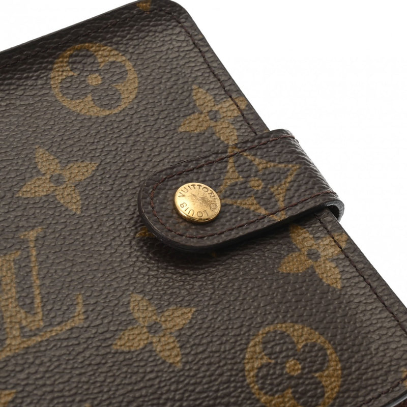 LOUIS VUITTON ルイヴィトン モノグラム コンパクトジップ  ブラウン M61667 ユニセックス モノグラムキャンバス 二つ折り財布 ABランク 中古 銀蔵