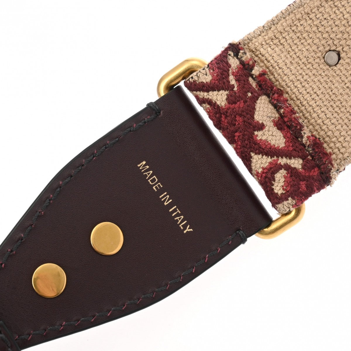 クリスチャンディオール バッグ用ストラップ スタッズ ボルドー