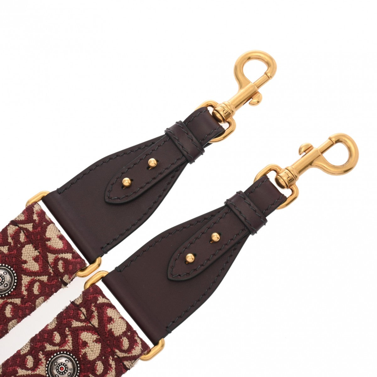 クリスチャンディオール バッグ用ストラップ スタッズ ボルドー