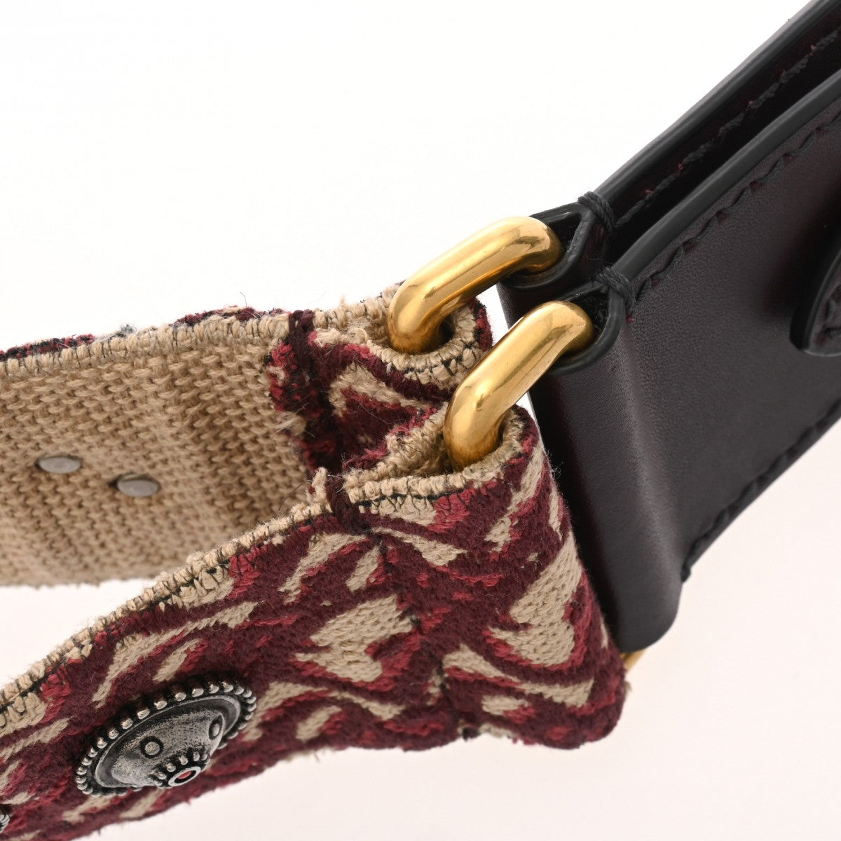 クリスチャンディオール バッグ用ストラップ スタッズ ボルドー