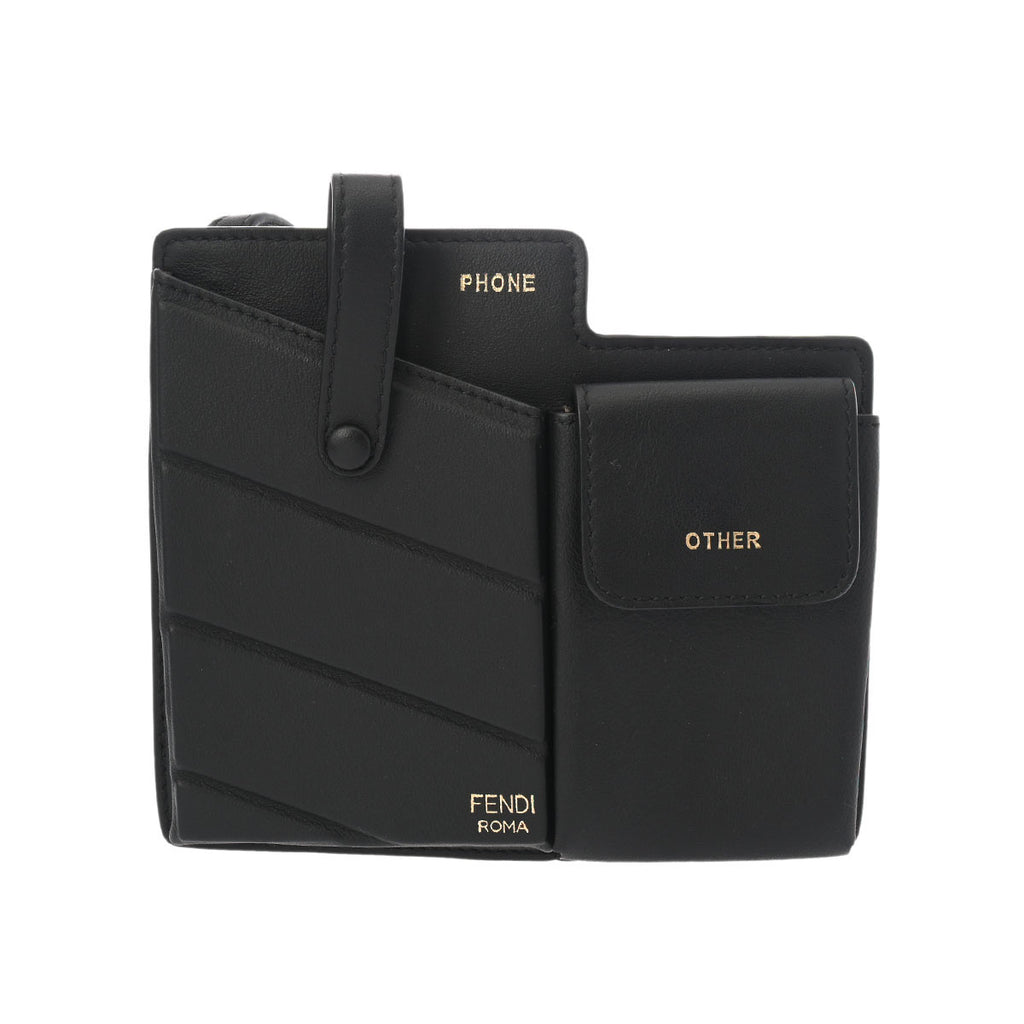 フェンディ フォンケース ブラック レディース レザー
