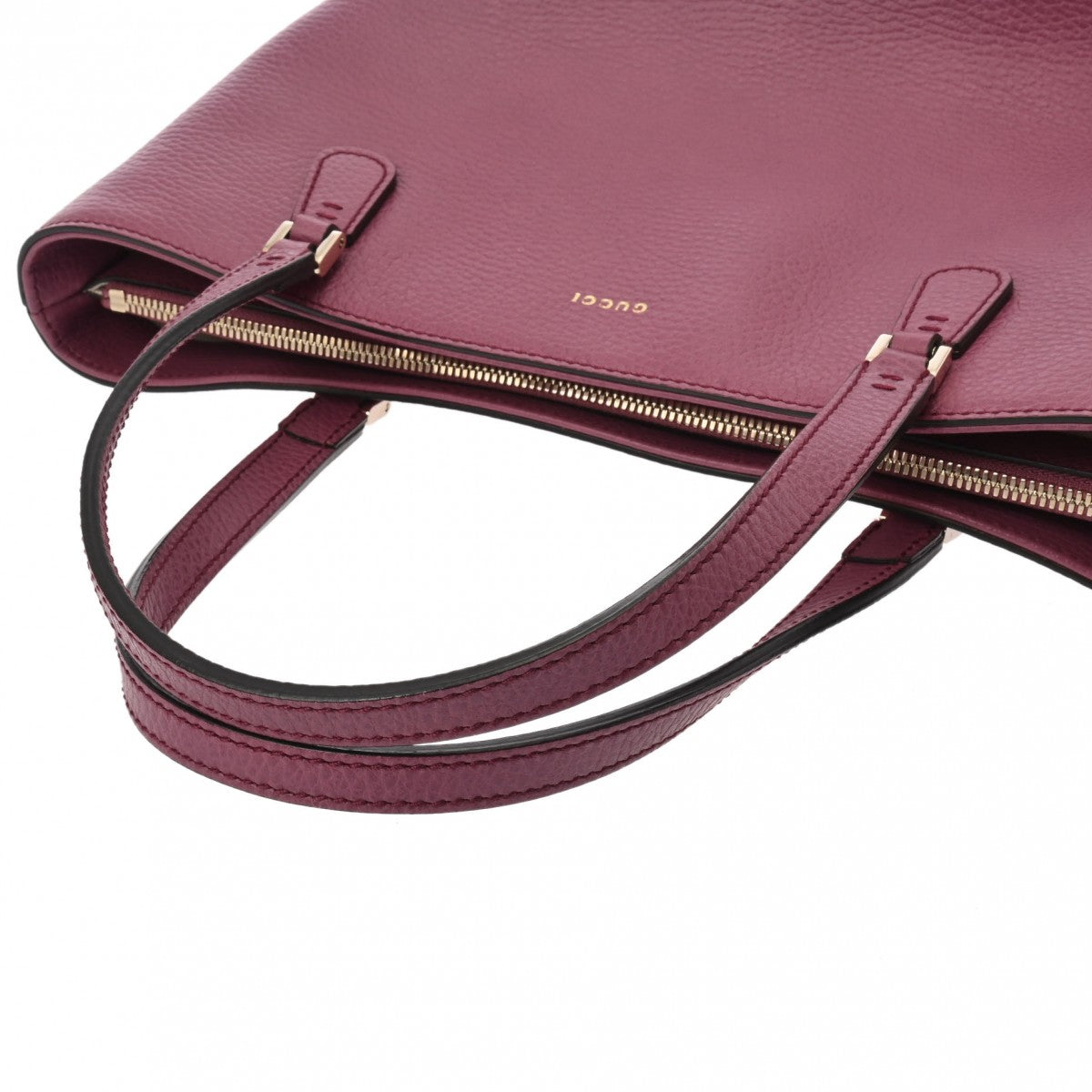 グッチ インターロッキングG パープル レディース レザー トートバッグ