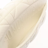 CHRISTIAN DIOR クリスチャンディオール CARO マイクロチェーンショルダー ホワイト レディース レザー ハンドバッグ Bランク 中古 銀蔵