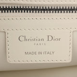 CHRISTIAN DIOR クリスチャンディオール CARO マイクロチェーンショルダー ホワイト レディース レザー ハンドバッグ Bランク 中古 銀蔵