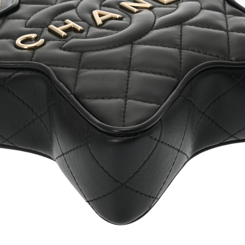 CHANEL シャネル マトラッセ スターチェーンショルダー ブラック AS4579 レディース ラムスキン ショルダーバッグ Aランク 中古 銀蔵