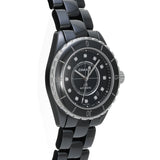 シャネル J12 38mm 12Pダイヤ H1626 ブラック/ダイヤモンド メンズ 腕時計 自動巻き 中古 銀蔵