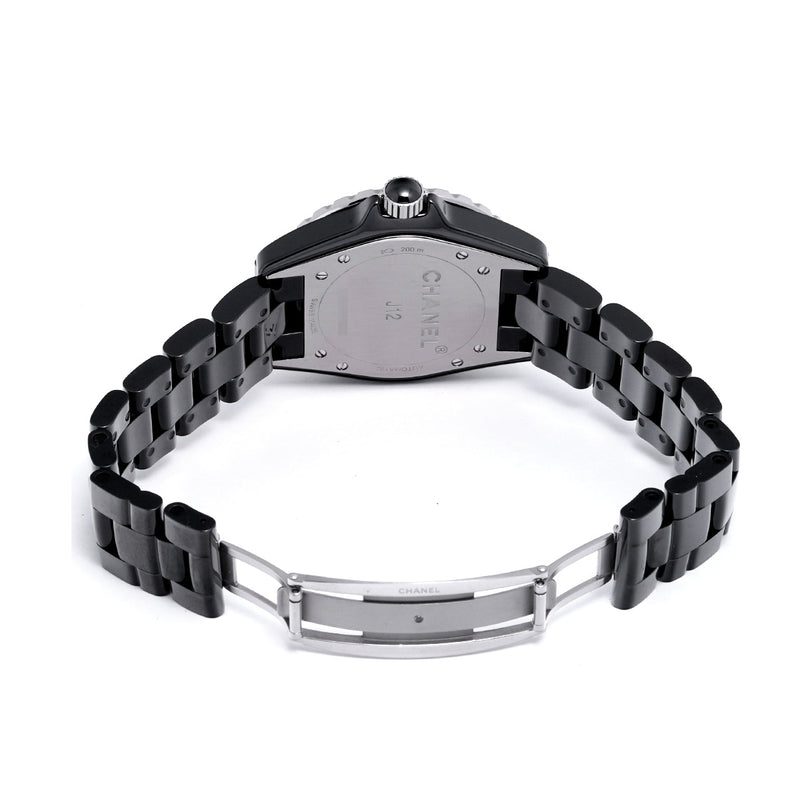 シャネル J12 38mm 12Pダイヤ H1626 ブラック/ダイヤモンド メンズ 腕時計 自動巻き 中古 銀蔵