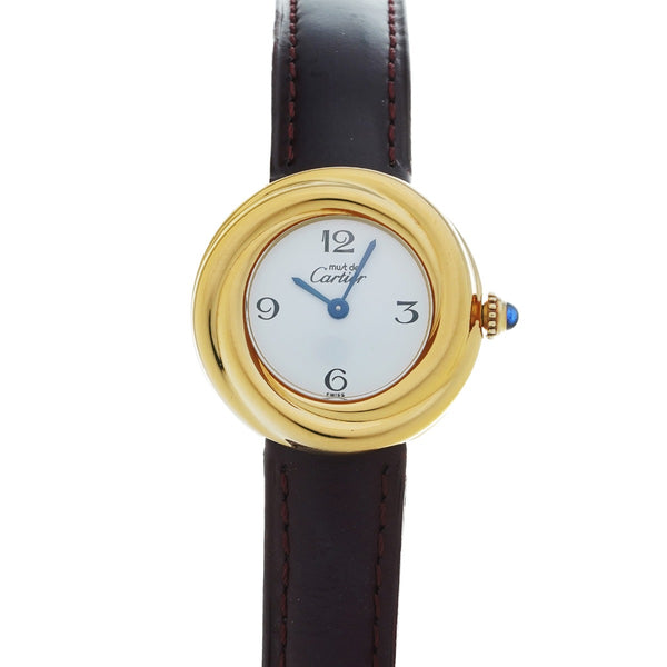 カルティエ マスト トリニティ W1010844 ホワイト レディース 腕時計 クォーツ 中古 銀蔵