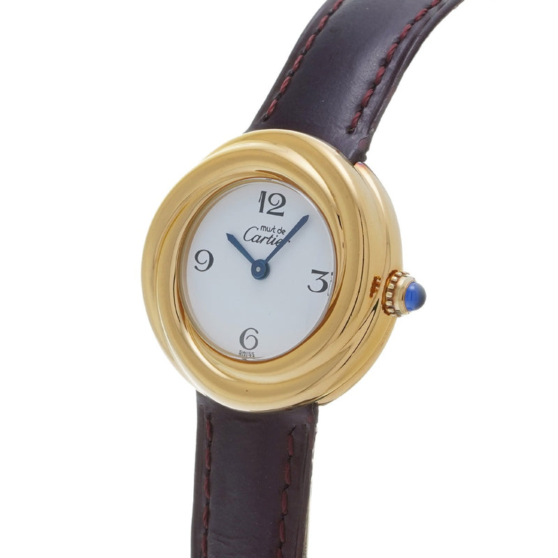 カルティエ マスト トリニティ W1010844 ホワイト レディース 腕時計 クォーツ 中古 銀蔵