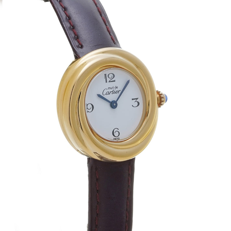 カルティエ マスト トリニティ W1010844 ホワイト レディース 腕時計 クォーツ 中古 銀蔵