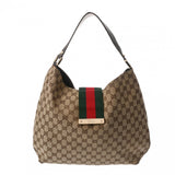 GUCCI グッチ ショルダーバッグ ベージュ 211933 レディース GGキャンバス セミショルダーバッグ ABランク 中古 銀蔵