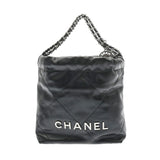 CHANEL シャネル シャネル22 ミニハンドバッグ 2WAY ブラック AS3980 レディース シャイニーカーフ ハンドバッグ 新同 中古 銀蔵