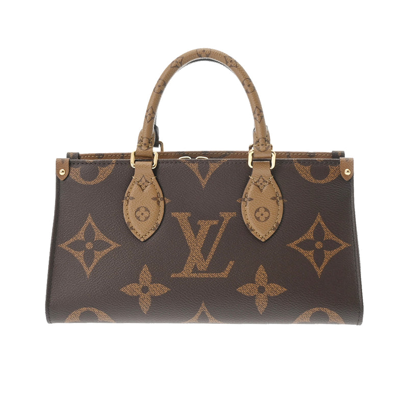 LOUIS VUITTON ルイヴィトン モノグラムリバース オンザゴー EW 2WAYショルダー ブラウン M46653 レディース モノグラムキャンバス ハンドバッグ 新同 中古 銀蔵