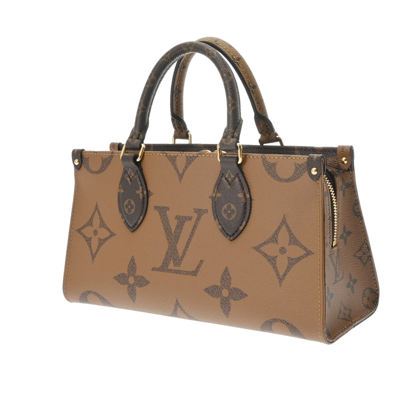 LOUIS VUITTON ルイヴィトン モノグラムリバース オンザゴー EW 2WAYショルダー ブラウン M46653 レディース モノグラムキャンバス ハンドバッグ 新同 中古 銀蔵