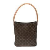LOUIS VUITTON ルイヴィトン モノグラム ルーピング GM ブラウン M51145 レディース モノグラムキャンバス ワンショルダーバッグ Aランク 中古 銀蔵