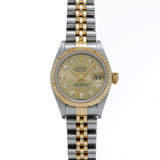 ロレックス デイトジャスト 10Pダイヤ 69173G W番(1996年頃製造) シャンパン/ダイヤモンド レディース 腕時計 自動巻き 中古 銀蔵