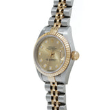 ロレックス デイトジャスト 10Pダイヤ 69173G W番(1996年頃製造) シャンパン/ダイヤモンド レディース 腕時計 自動巻き 中古 銀蔵