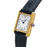 カルティエ マストタンク W1013854 ホワイト レディース 腕時計 クォーツ 中古 銀蔵