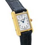 カルティエ マストタンク W1013854 ホワイト レディース 腕時計 クォーツ 中古 銀蔵