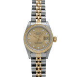 ロレックス デイトジャスト 10Pダイヤ 69173G X番(1993年頃製造) シャンパン/ダイヤモンド レディース 腕時計 自動巻き 中古 銀蔵
