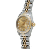 ロレックス デイトジャスト 10Pダイヤ 69173G X番(1993年頃製造) シャンパン/ダイヤモンド レディース 腕時計 自動巻き 中古 銀蔵