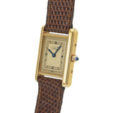 カルティエ マストタンク ヴェルメイユ シャンパン レディース 腕時計 クォーツ 中古 銀蔵