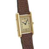 カルティエ マストタンク ヴェルメイユ シャンパン レディース 腕時計 クォーツ 中古 銀蔵