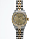 ロレックス デイトジャスト 10Pダイヤ 69173G U番(1997年頃製造) シャンパン/ダイヤモンド レディース 腕時計 自動巻き 中古 銀蔵