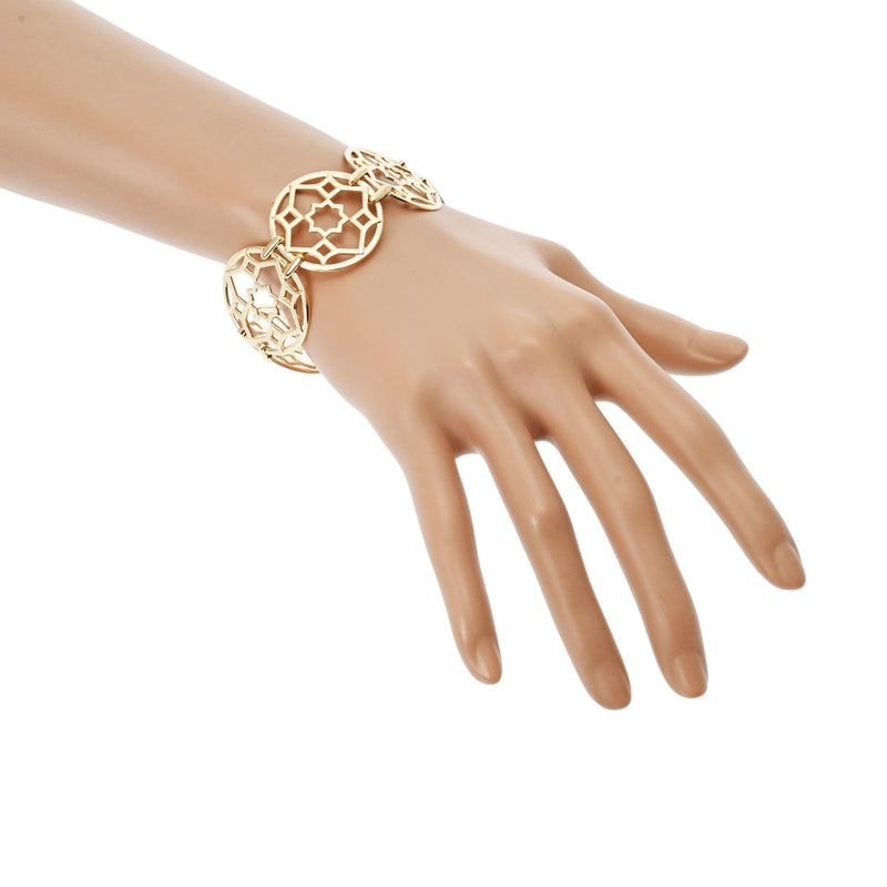 TIFFANY&Co. ティファニー パロマピカソ マラケシュ サークル 幾何学模様 レディース K18イエローゴールド ブレスレット Aランク 中古 銀蔵