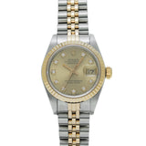 ロレックス デイトジャスト 10Pダイヤ 69173G L番(1989年頃製造) シャンパン/ダイヤモンド レディース 腕時計 自動巻き 中古 銀蔵