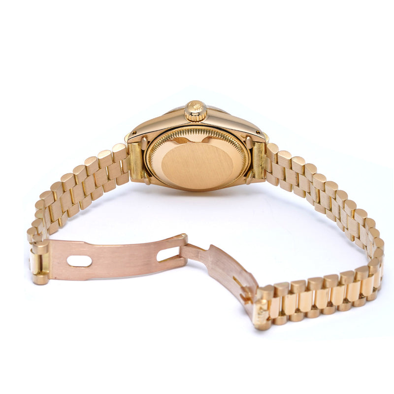 ロレックス デイトジャスト ステラダイヤル アンティーク 6917G 63番台(1980年頃製造) バーガンディ/ダイヤモンド レディース 腕時計 自動巻き 中古 銀蔵