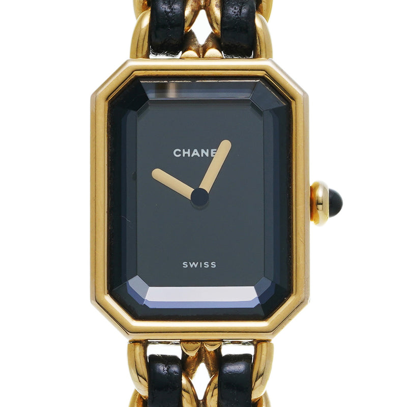 シャネル プルミエール Mサイズ H0001 ブラック レディース 腕時計 クォーツ 中古 銀蔵