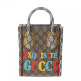 GUCCI グッチ EXQUISITE ミニトート ベージュ/マルチカラー ゴールド金具 699406 レディース GGスプリームキャンバス トートバッグ 未使用 銀蔵