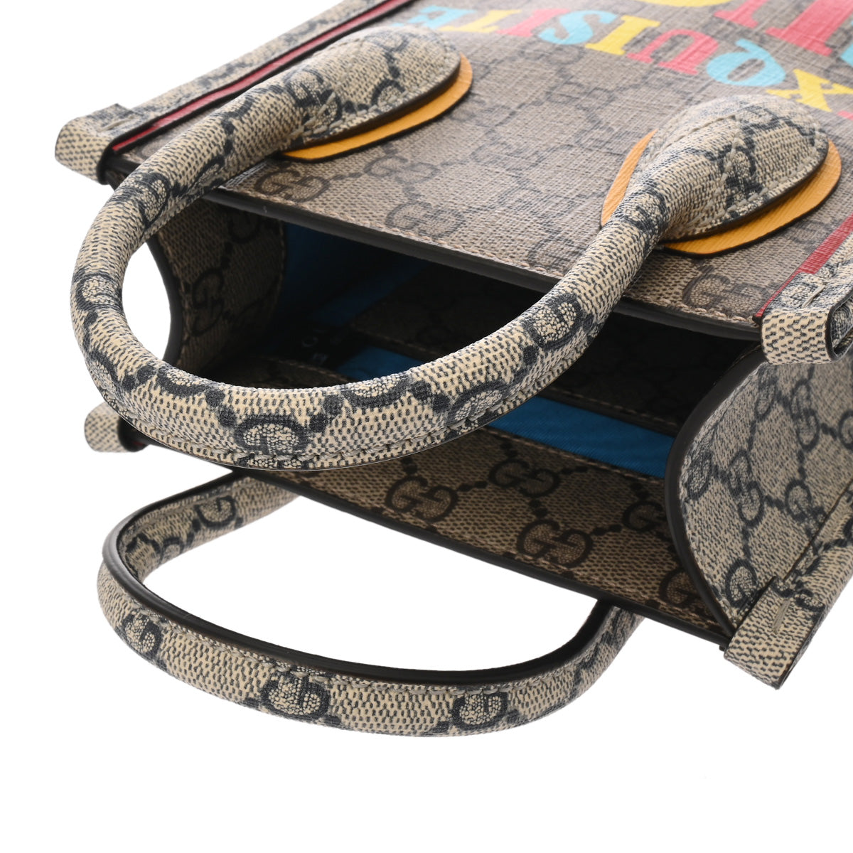 グッチ EXQUISITE ミニトート ベージュ/マルチカラー ゴールド金具