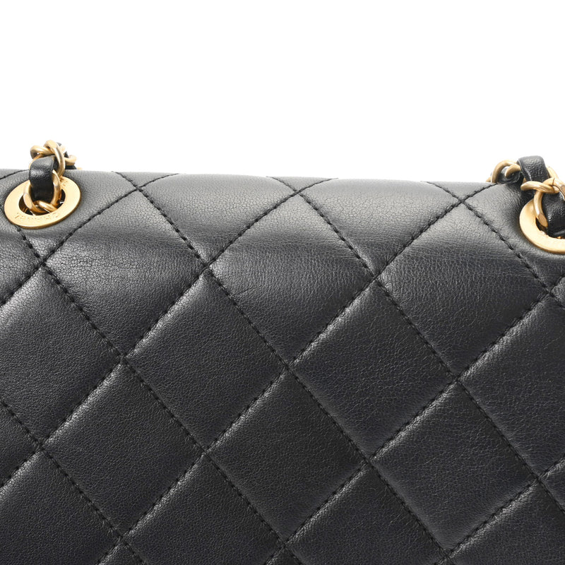 CHANEL シャネル マトラッセ チェーンショルダー ブラック AS2496 レディース ラムスキン ショルダーバッグ ABランク 中古 銀蔵