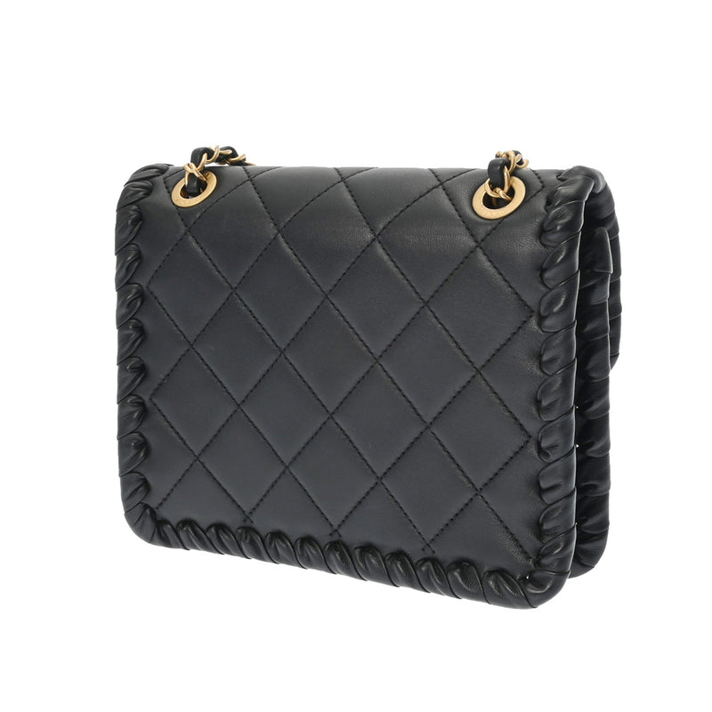 CHANEL シャネル マトラッセ チェーンショルダー ブラック AS2496 レディース ラムスキン ショルダーバッグ ABランク 中古 銀蔵