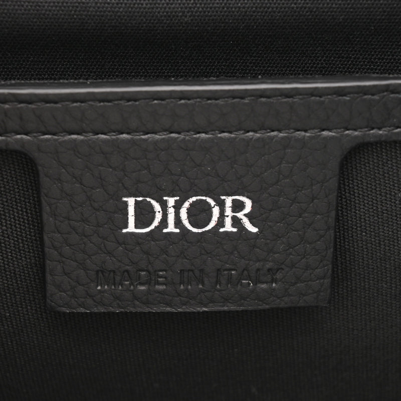 CHRISTIAN DIOR クリスチャンディオール saddle メッセンジャーバッグ スモール オブリーク ネイビー/ベージュ ユニセックス ジャガード/レザー ショルダーバッグ Aランク 中古 銀蔵