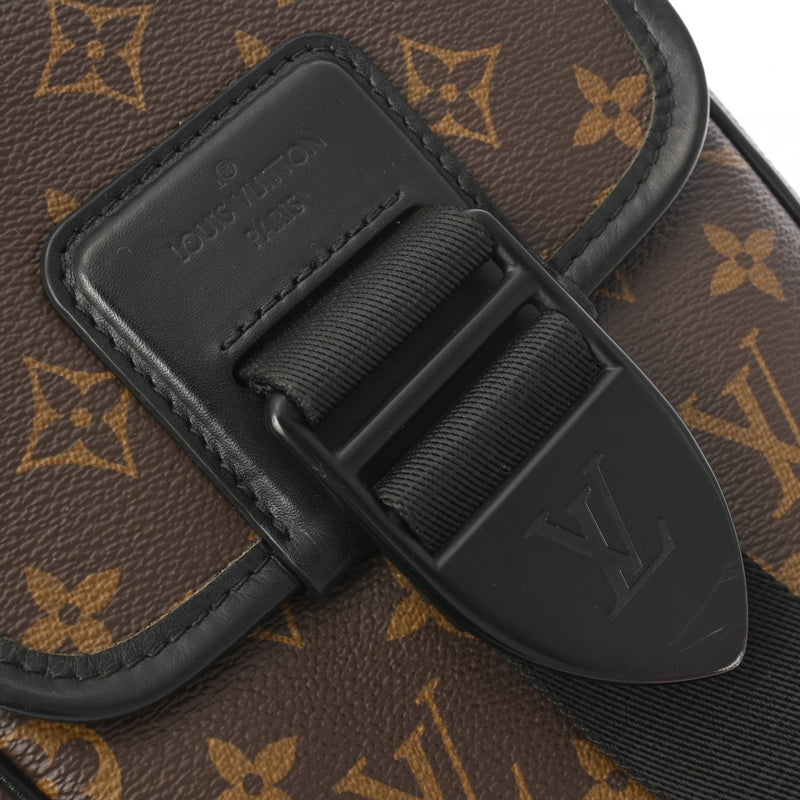 LOUIS VUITTON ルイヴィトン モノグラムマカサー マカサー アーチーメッセンジャー ブラウン M46442 メンズ モノグラムキャンバス/レザー ショルダーバッグ Bランク 中古 銀蔵