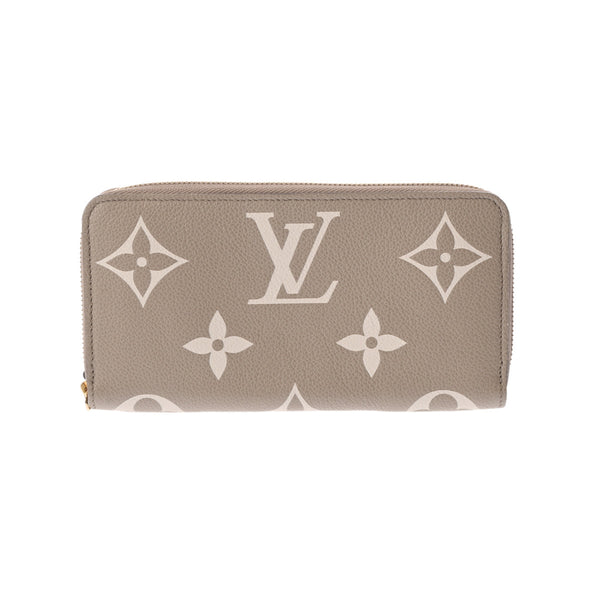 LOUIS VUITTON ルイヴィトン モノグラムアンプラント ジッピーウォレット トゥルトレール/クレーム M69794 レディース レザー 長財布 Aランク 中古 銀蔵